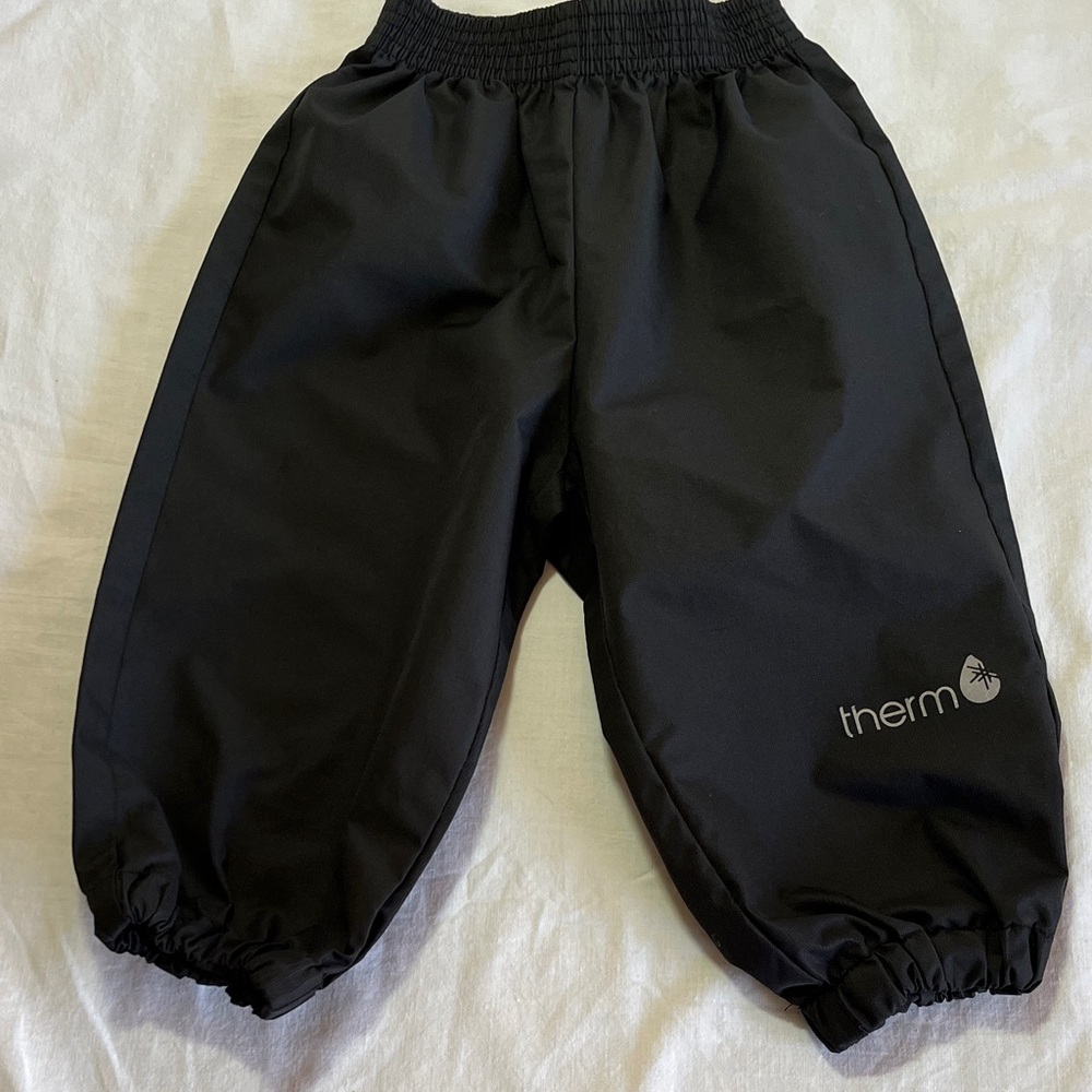 12-18M Therm Black Children's Splash/Rain Pants